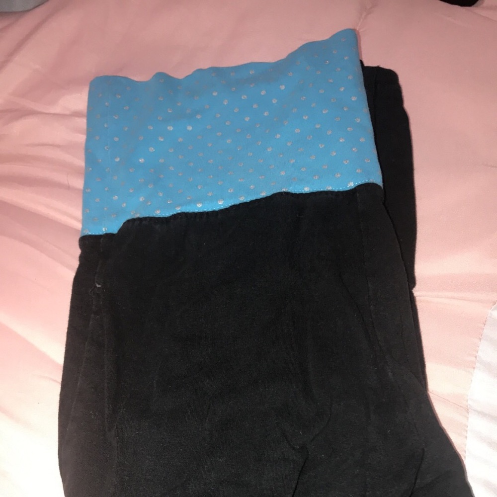 Blue sleepwear. Can be used as yoga pants